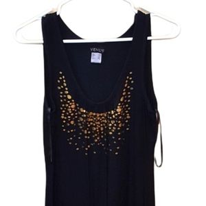 VENUS Black and Gold Dress